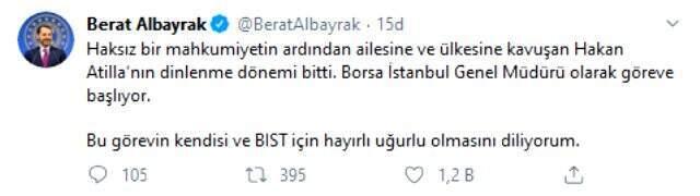 Son Dakika: Borsa İstanbul Genel Müdürlüğü'ne Hakan Atilla atandı