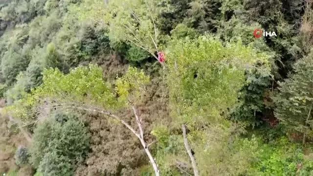 Trabzon'da yürekleri ağza getiren görüntüler.