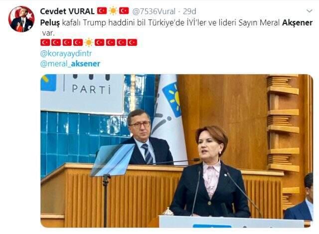 Akşener'in Trump benzetmesi sosyal medyada gündem oldu: Peluş kafalı biri çıkıp ülkemize ve milletimize hakaret edemeyecek