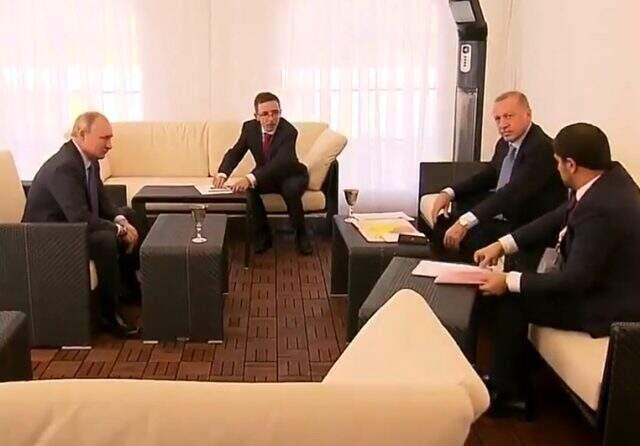 Erdoğan-Putin görüşmesinde dikkat çeken harita detayı