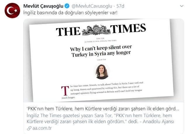İngiliz The Times yazarı Sara Tor'dan PKK itirafı: Hem Türklere hem Kürtlere zarar veriyor