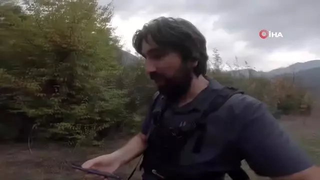 Uçurumda kalan drone'u kurtarmak için seferber oldular Uçurumda kalan drone'u kurtarmak için seferber oldular