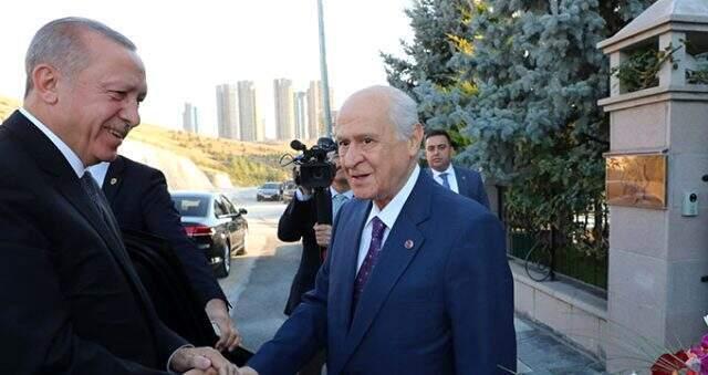 Cumhurbaşkanı Erdoğan'ın Bahçeli'yi ziyaretinde dikkat çeken detay