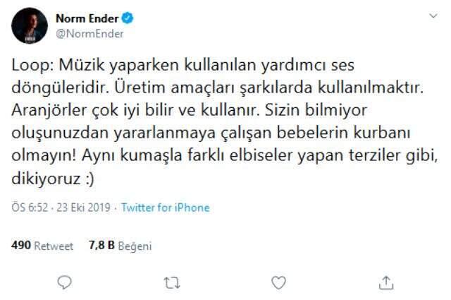 Norm Ender'den 'Mekanın Sahibi şarkısı çalıntı' iddiasına yanıt: Bebelerin kurbanı olmayın