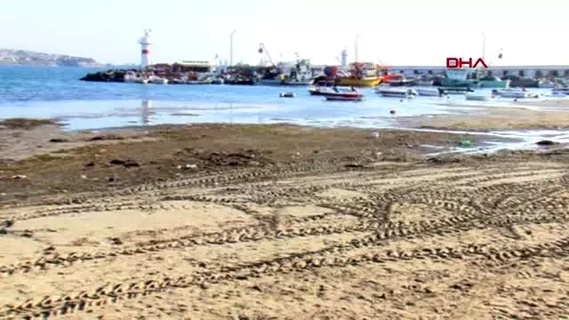 Tekirdağ'da deniz 25 metre çekildi Tekirdağ'da deniz 25 metre çekildi
