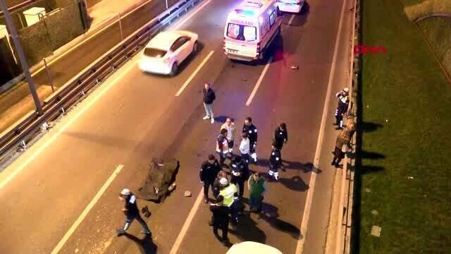 E-5 Karayolu'nda feci ölüm: Metrobüs üst geçidinden atlayan kadına otomobil çarptı