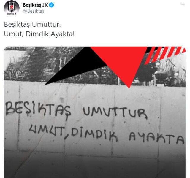 Beşiktaş'tan maç sonu olay paylaşım: Beşiktaş umuttur!