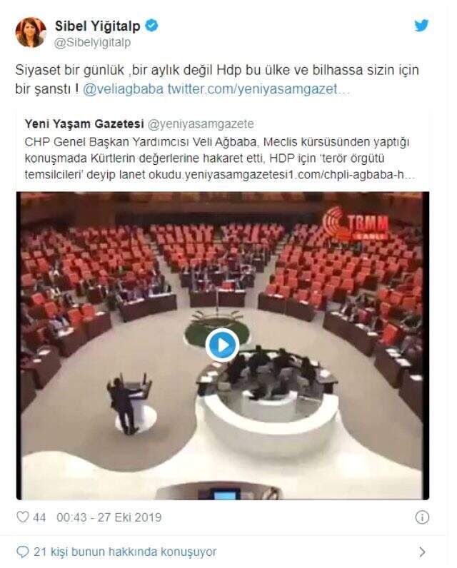 Meclis kürsüsünden bela okuyan CHP'li vekile HDP'den yanıt: HDP bilhassa sizin için bir fırsattı