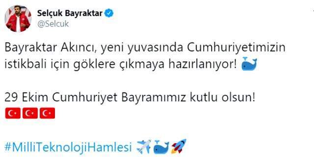 Selçuk Bayraktar, Akıncı İHA'nın yeni fotoğraflarını paylaştı: Cumhuriyetimizin istikbali için göklere çıkmaya hazırlanıyor