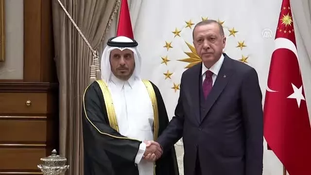 Cumhurbaşkanı Erdoğan, Katar Başbakanı Şeyh Abdullah bin Nasır bin Halife el-Sani'yi kabul etti Cumhurbaşkanı Erdoğan, Katar Başbakanı Şeyh Abdullah bin Nasır bin Halife el-Sani'yi kabul etti
