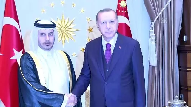 Cumhurbaşkanı Erdoğan, Katar Başbakanı Şeyh Abdullah bin Nasır bin Halife el-Sani'yi kabul etti Cumhurbaşkanı Erdoğan, Katar Başbakanı Şeyh Abdullah bin Nasır bin Halife el-Sani'yi kabul etti