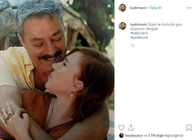70 yaşındaki oyuncu Kadir İnanır Instagram hesabı açıp sevgilisiyle sarmaş dolaş poz verdi