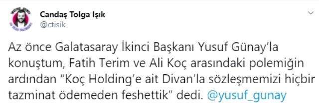 Galatasaray, Ali Koç'un sahibi olduğu işletmenin sözleşmesini tazminatsız feshetti!