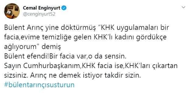 MHP'li iki isimden Bülent Arınç'a 'KHK bir faciadır' tepkisi: Bir facia var,o da sensin