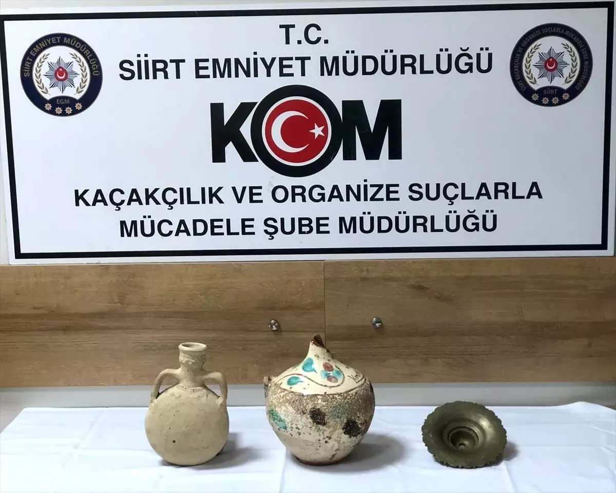 Siirt'te tarihi eser kaçakçılığı operasyonu