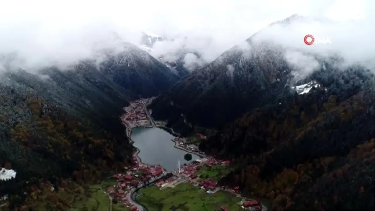 Uzungöl’ün hayran bırakan manzarası havadan görüntülendi