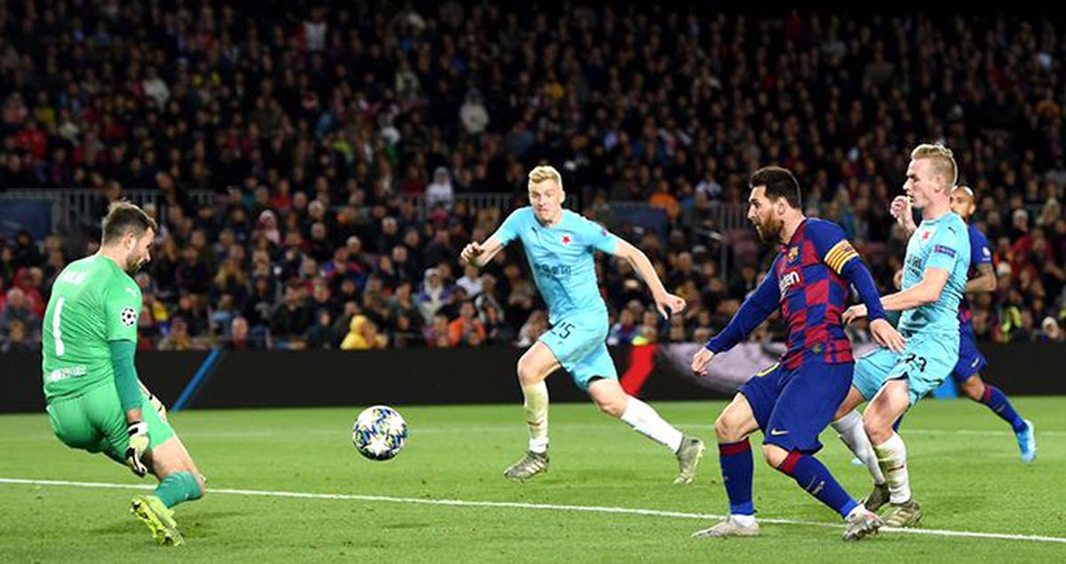 Slavia Prag'ı konuk eden Barcelona, Ondrej Kolar'a tosladı!