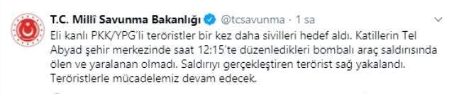 Terör örgütü YPG bir kez daha sivilleri hedef aldı: Saldırıyı gerçekleştiren terörist yakalandı