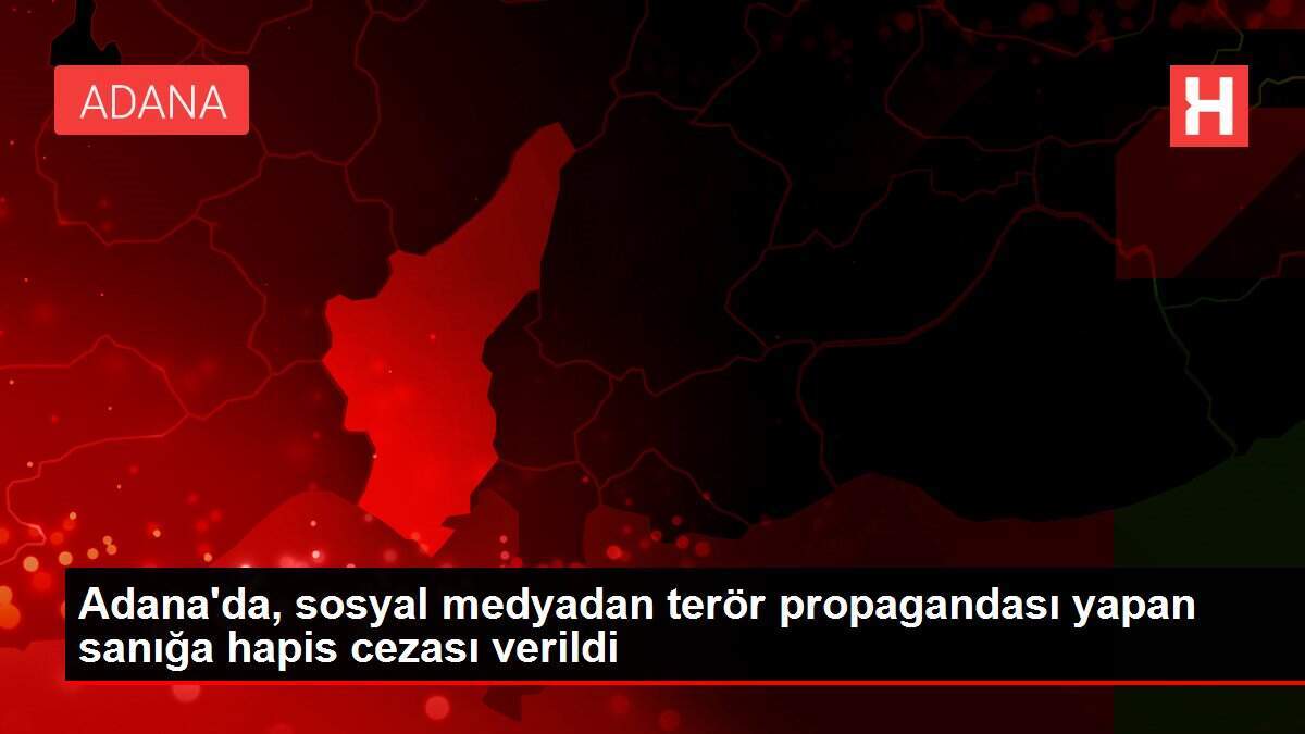Adana'da, sosyal medyadan terör propagandası yapan sanığa hapis cezası verildi