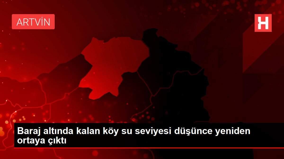 Baraj altında kalan köy su seviyesi düşünce yeniden ortaya çıktı Baraj altında kalan köy su seviyesi düşünce yeniden ortaya çıktı