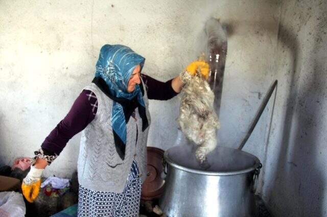 Bölge insanının geçim kaynağı olan kazlar, karın yağması ile kesilmeye başlandı
