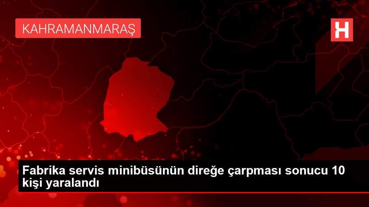Fabrika servis minibüsünün direğe çarpması sonucu 10 kişi yaralandı
