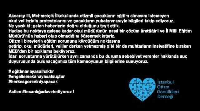 Aksaray'da velilerden tepki çeken eylem: Otizmli çocukları yuhaladılar