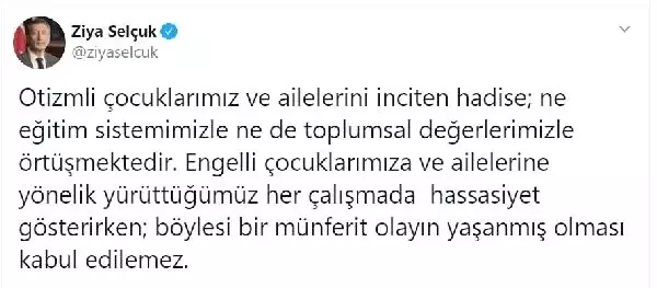 Bakan Selçuk: Bu olay kabul edilemez Bakan Selçuk: Bu olay kabul edilemez