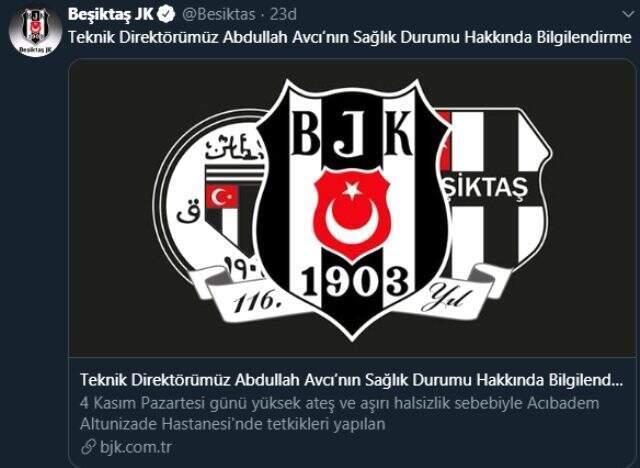 Beşiktaş açıkladı! Braga maçında Abdullah Avcı takımın başında olmayacak