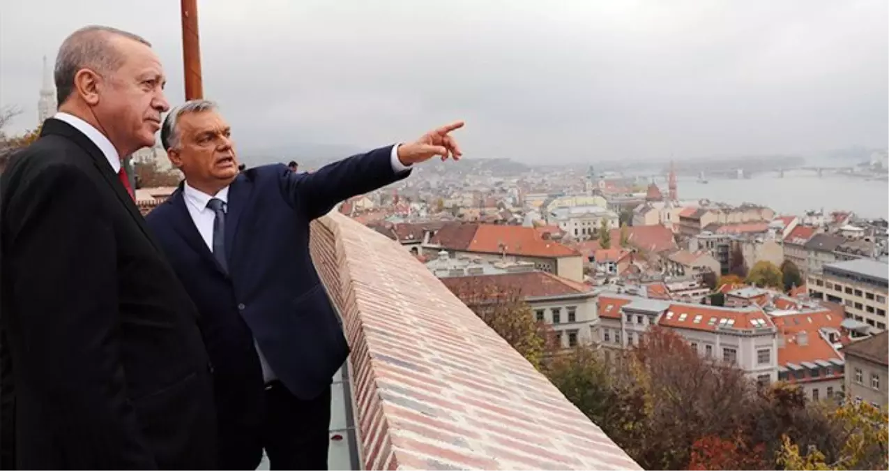 Erdoğan'ın Macaristan ziyaretinden dikkat çeken fotoğraflar! Tuna Nehri'ni incelediler