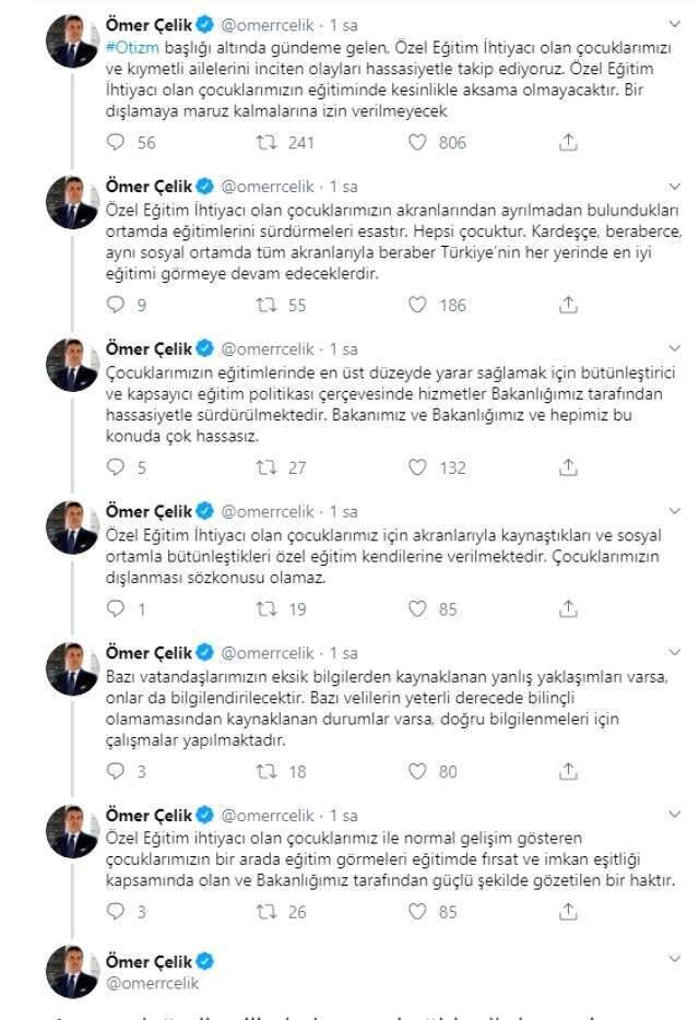 Son Dakika: AK Partili Çelik'ten otizmli çocukların yuhalandığı iddiaları hakkında açıklama