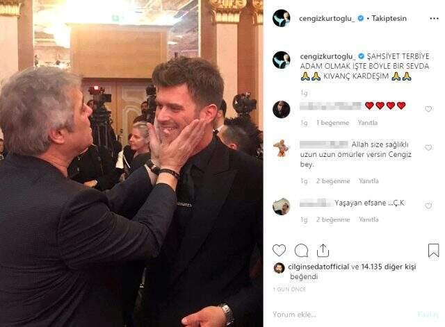 Cengiz Kurtoğlu'nun Kıvanç Tatlıtuğ ile paylaşımı hayranlık uyandırdı
