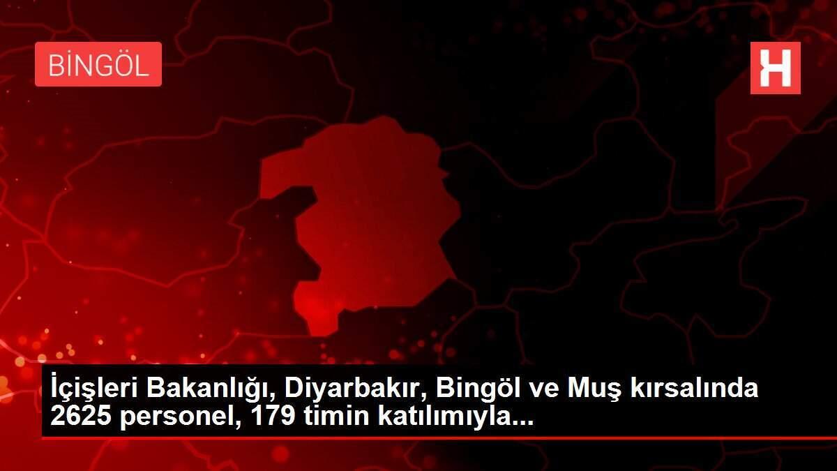 İçişleri Bakanlığı, Diyarbakır, Bingöl ve Muş kırsalında 2625 personel, 179 timin katılımıyla...