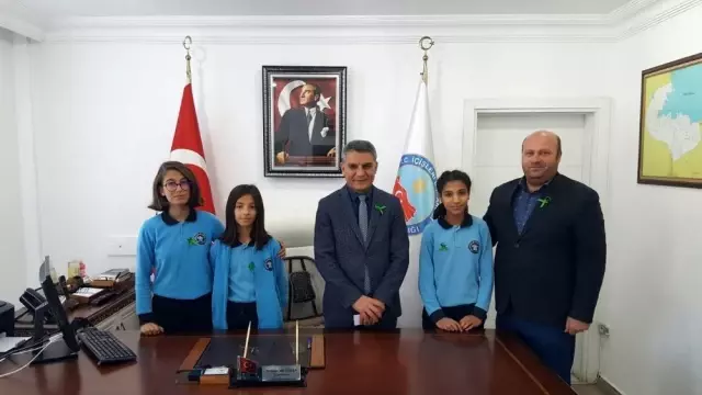 Öğrencilerden Kaymakam Özkan'a ziyaret