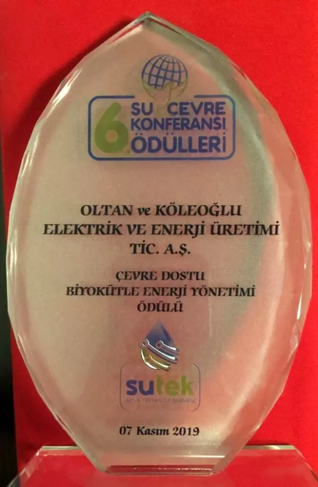 OKE'ye Çevre Dostu Biyokütle Enerji Yönetimi Ödülü OKE'ye Çevre Dostu Biyokütle Enerji Yönetimi Ödülü