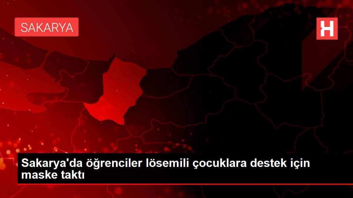 Sakarya'da öğrenciler lösemili çocuklara destek için maske taktı