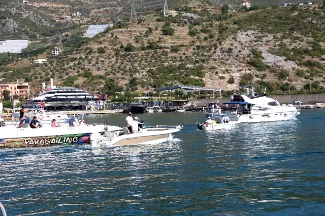 Alanya'da en büyük balığı yakalamak için yarışıyorlar Alanya'da en büyük balığı yakalamak için yarışıyorlar