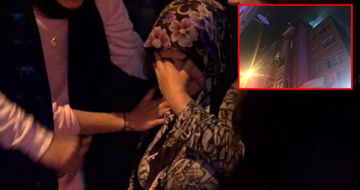 Beyoğlu'nda yaşlı kadın, evin yanışını gözyaşları içinde izledi