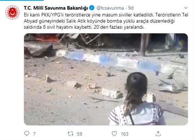 Amerika'nın 'çekildiler' dedikleri teröristler, Tel Abyad'da bombalı saldırı düzenledi: 8 ölü, 30 yaralı