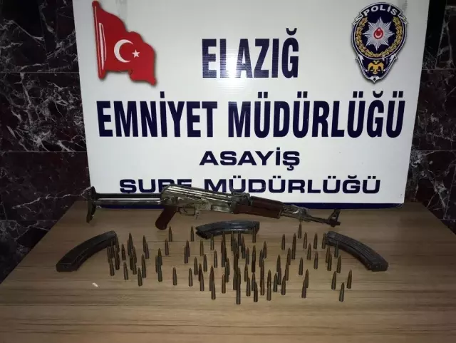 Elazığ'da kalaşnikof ele geçirildi
