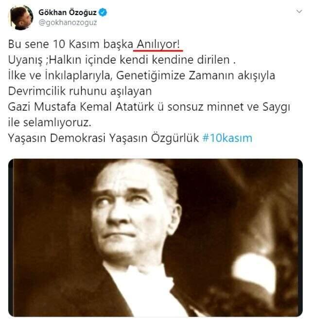 Gökhan Özoğuz, tepki çeken 10 Kasım paylaşımını düzenleyip yeniden paylaştı