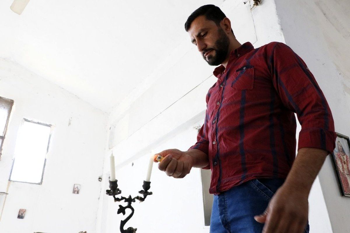Tel Abyad'da Türkiye'nin onardığı Ermeni Kilisesi ibadete açıldı