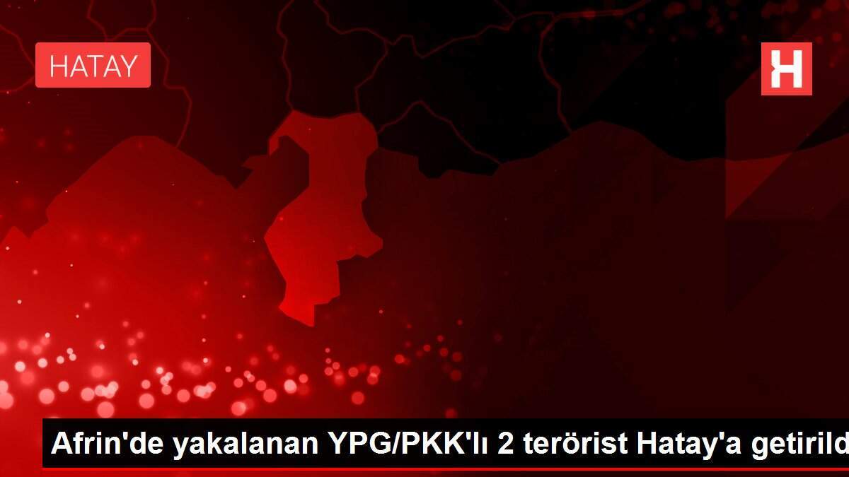 Afrin'de yakalanan YPG/PKK'lı 2 terörist Hatay'a getirildi
