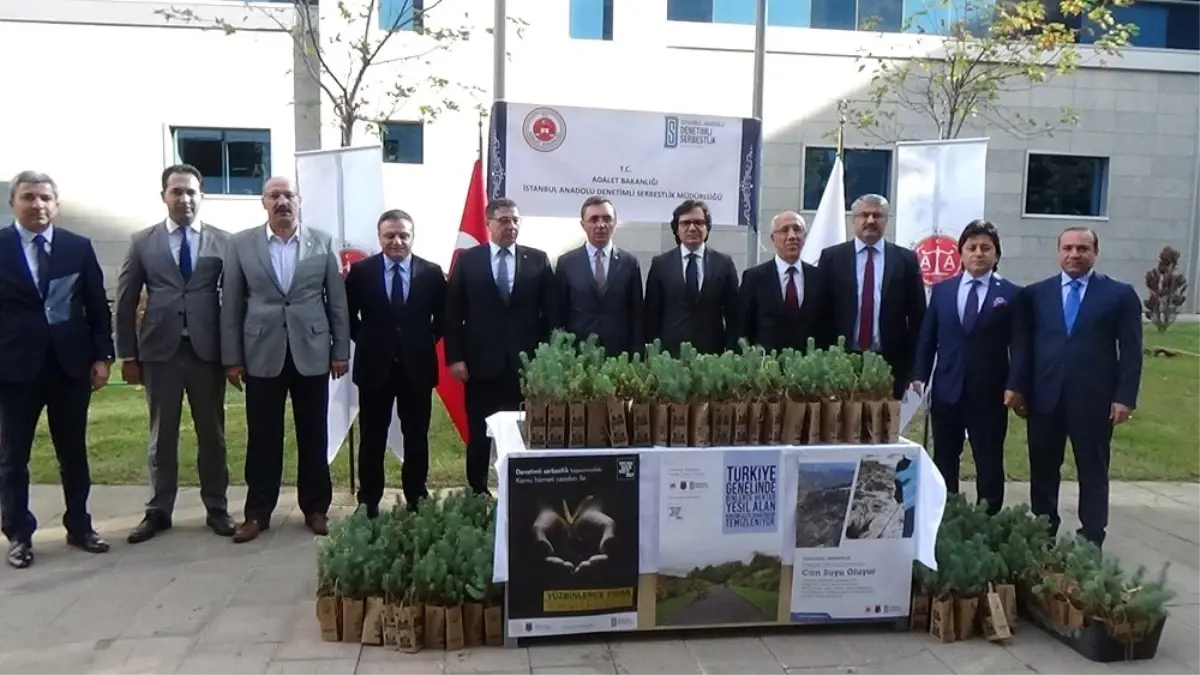 Anadolu Adalet Sarayı'nda 500 fidan toprakla buluştu