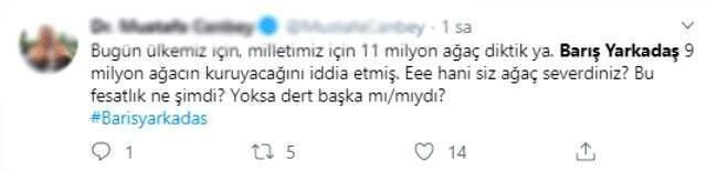 Barış Yarkadaş, fidan dikimine ilişkin yaptığı açıklamalarla komik duruma düştü