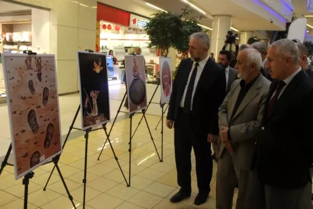 'Çizgilerle Yemen' Sergisinin ikincisi Kayseri'de açıldı 'Çizgilerle Yemen' Sergisinin ikincisi Kayseri'de açıldı