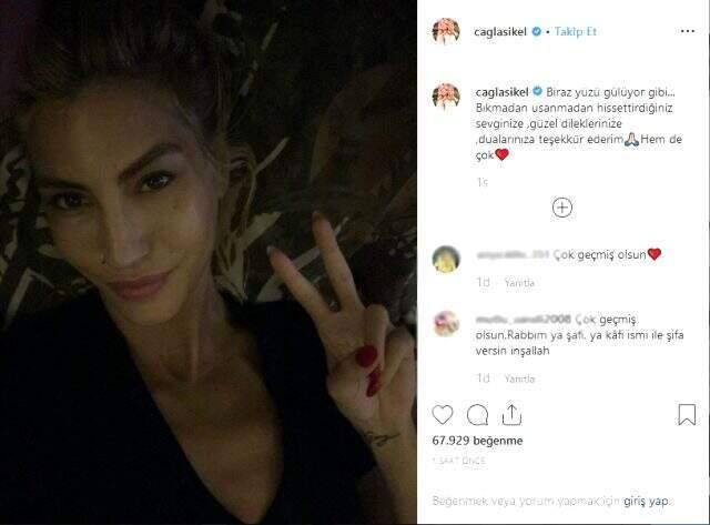 Enfeksiyon nedeniyle bir hafta hastanede kalan Çağla Şıkel, canlı yayında gözyaşlarına hakim olamadı