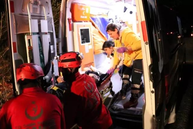 Kontrolden çıkan kamyon ormana uçtu: 2 yaralı Kontrolden çıkan kamyon ormana uçtu: 2 yaralı