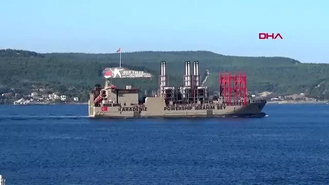 Yüzen enerji gemisi çanakkale boğazı'ndan geçti Yüzen enerji gemisi çanakkale boğazı'ndan geçti