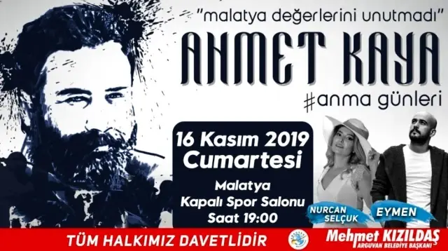 Ahmet Kaya memleketi Malatya'da anılacak Ahmet Kaya memleketi Malatya'da anılacak